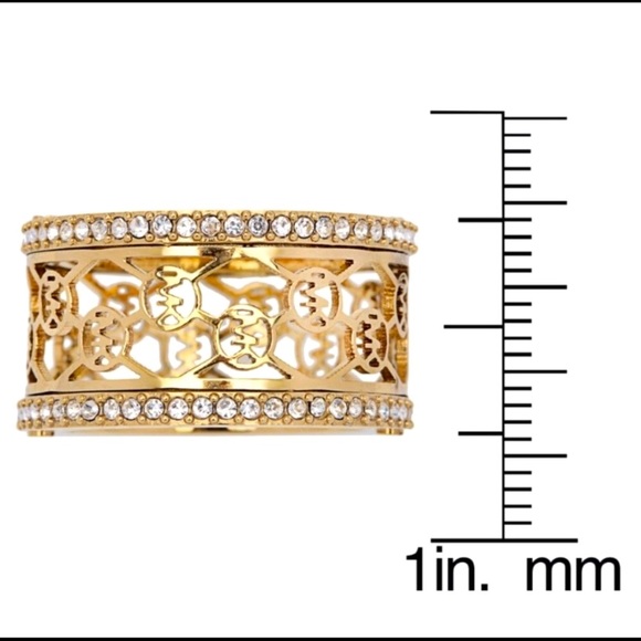 Michael Kors Monogram Logo Ring w/ Rhinestones - Picture 7 of 7